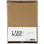 Kartki i koperty, rozmiar kartki 10,5x15 cm, rozmiar koperty 11,5x16,5 cm, naturalne, 50sets