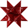 Paski gwiazdkowe, B: 25+40 mm, śr. 11,5+18,5 cm, czerwony, czerwony brokat, na zewnątrz, 16 pasków, L: 86+100 cm