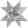 Paski gwiazdkowe, B: 25+40 mm, śr. 11,5+18,5 cm, srebrny brokat, na zewnątrz, 16 pasków, L: 86+100 cm