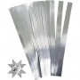 Paski gwiazdkowe srebrne 45cm 15mm Średnica 6,5cm - 100 szt.