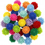 Koraliki w kształcie kwiatków, dupa. kolory, rozmiar 15x8 mm, rozmiar otworu 1,5 mm, 10x25 szt./ 1 pk., 300 ml
