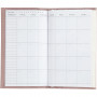 Kalendarz, różowy, rozmiar 10x18x1,5 cm, elastyczne zamknięcie, 1 szt.