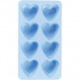 Forma silikonowa, pusta 70x60 mm, 100 ml, jasnoniebieska, serca, 1 szt.