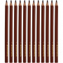 Kredki kolorowe Colortime, brązowe, L: 17,45 cm, ołówek 5 mm, JUMBO, 12 szt./ 1 pk.