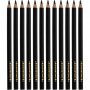 Kredki kolorowe Colortime, czarne, L: 17,45 cm, ołówek 5 mm, JUMBO, 12 szt./ 1 pk.