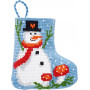 Zestaw do haftu Permin Christmas Stocking Snowman 7x8cm