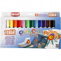 Playcolor Textile Dyes, ass. kolory, L: 14 cm, 12 szt./ 1 pk., 5 g