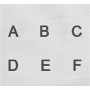 Stemple do wytłaczania, Duże litery, wielkość 3 mm, Czcionka: Sans Serif, 27 szt./ 1 zestaw