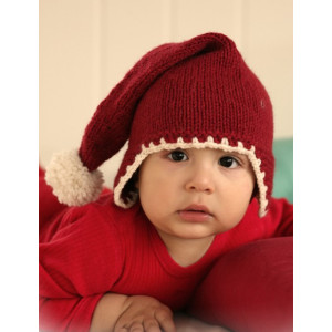 Santa Baby by DROPS Design - Wzór na Dzierganą Czapkę Świąteczną dla Dziecka Rozmiar 1 mies. - 4 lata