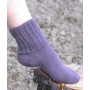 Cosy Rib Ankle Socks by DROPS Design - Wzór na Skarpety Dziergane Fałszywym Angielskim Ściągaczem Rozmiar 35 - 44