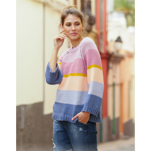 Sonora Sunrise Sweater by DROPS Design - Sweter Wzór na Druty Rozmiar S -XXXL