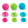 Prym Love Color Snaps Plastic Flower 13,6mm Ass. Pink/Green/Turquoise - 30 szt.