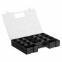 Hobby Box/Plastic Box Deluxe na koraliki/przyciski 8-20 przegródek Czarny 35,5x25,5x5,6cm