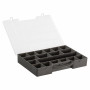 Pudełko Hobby/Pudełko plastikowe na koraliki/przyciski 18 przegródek Coke Grey 35,6x28,5x5,5cm