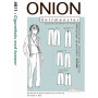 ONION Wzór 4011 Spodnie cygaretki z kieszeniami Rozmiar 34-46