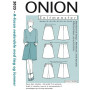 ONION Pattern 3035 A-Facon Skirt with Pleats & Pockets Rozmiar 34-48