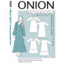 ONION Pattern 2082 Sukienki maxi z rękawami w grochy Rozmiar. XS-XL