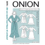 ONION Pattern 2076 Wrap Dress with Ruffle Rozmiar. XS-XL