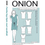 ONION Pattern 2050 Tunika / bluzka / sukienka z wodospadem Str. XS-XL