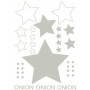 ONION Iron-on Star Srebrny A4 - 1 arkusz