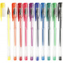 Długopis żelowy, osełka. kolory, linia 0,8 mm, 10 szt.