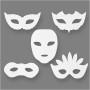 Maski kartonowe, białe, wys: 15-22 cm, szer: 24-25 cm, 230 g, 192 szt./ 1 pk.