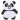Odznaka prasowana stojąca Panda 5,6x6,8cm