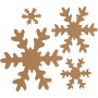 Płatek śniegu, naturalny, śr. 3+5+8+10 cm, 350 g, 16 szt./ 1 pk.