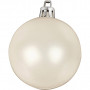 Kulki świąteczne, białe, masa perłowa, śr. 6 cm, 20 szt./ 1 pk.