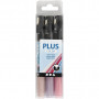Marker Plus Color, fuksja, zakurzony róż, ciemny liliowy, L: 14,5 cm, linia 1-2 mm, 3 szt./ 1 pk., 5,5 ml