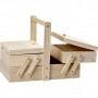 Pudełko do szycia, rozmiar 24x16,3x19 cm, drewno imperialne, 1szt.