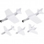 Samoloty, L: 11,5-19 cm, W: 11-17,5 cm, biały, 50szt.
