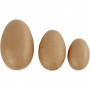 Jajka dwuczęściowe, L: 12+15+18 cm, 3szt.