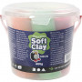 Wosk modelarski Soft Clay, neonowe kolory, wys.: 9,5 cm, 400 g/ 1 wiaderko