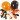Balony, czarne, pomarańczowe, białe, okrągłe, śr. 23-26 cm, 100 szt./ 1 pk.