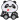 Żelazko - Panda siedząca 6,4x6,5cm