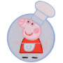 Iron-on Gurli Pig as Chef 6,6x8,6cm