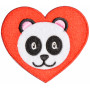 Naprasowanka Panda w sercu 6,8x6,1cm