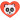 Naprasowanka Panda w sercu 6,8x6,1cm