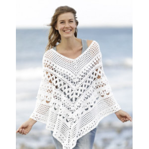 Light's Embrace by DROPS Design - Poncho crochet pattern rozmiar. S/M - XXL/XXXL