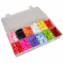 Infinity Hearts Buttons in Plastic Box Deluxe 2-Hole Round Plastic 10 Ass. kolory 15 mm - 750 szt.