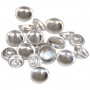 Infinity Hearts Guziki do Samodzielnego Oblekania Materiałem Okrągłe Aluminiowe Srebrne 10mm - 10 par