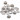 Infinity Hearts DIY Guziki do tkanin / Przyciski do okładek Okrągłe aluminiowe srebrne 10 mm - 10 par