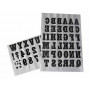 Kleiber Iron-On Bookmark Letters &amp; Numbers Black 3,5cm