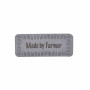 Etykieta Made by Farmor Imitation Leather Grey 5x2cm - 1 szt.