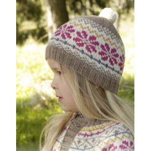Prairie Fairy Hat by DROPS Design - Dziergana Czapka ze Wzorem Nordyckim Rozmiar 3 - 12 lat