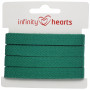 Infinity Hearts Tasiemka w Jodełkę Bawełniana 10mm 01 Biała - 5m