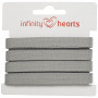 Infinity Hearts Tasiemka w Jodełkę Bawełniana 10mm 05 Jasnoszara - 5m