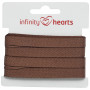 Infinity Hearts Tasiemka w Jodełkę Bawełniana 10mm 06 Brązowa - 5m