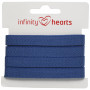 Infinity Hearts Tasiemka w Jodełkę Bawełniana 10mm 07 Niebieska - 5m